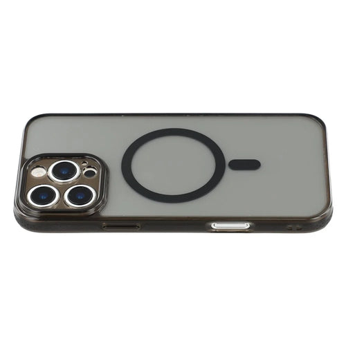 X-LEVEL For iPhone 16 Pro Magnetic Case PC TPU Translucent Phone Back Cover - Transparent Black - 1