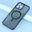 X-LEVEL For iPhone 16 Pro Magnetic Case PC TPU Translucent Phone Back Cover - Transparent Black - 5