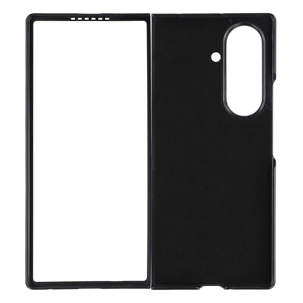 X-LEVEL Bojue-3 Series For Samsung Galaxy Z Fold7 5G Case Leather Coated PC+TPU Phone Back Cover - Black - 2