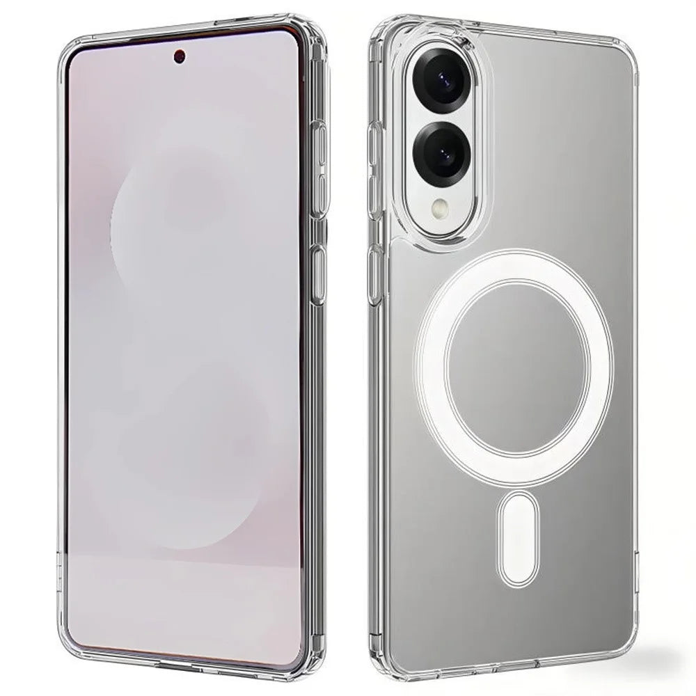 WANLONFENG LM2 Series For Samsung Galaxy S25 Edge Clear Magnetic Case Phone Cover (Big Lens Hole) - 1