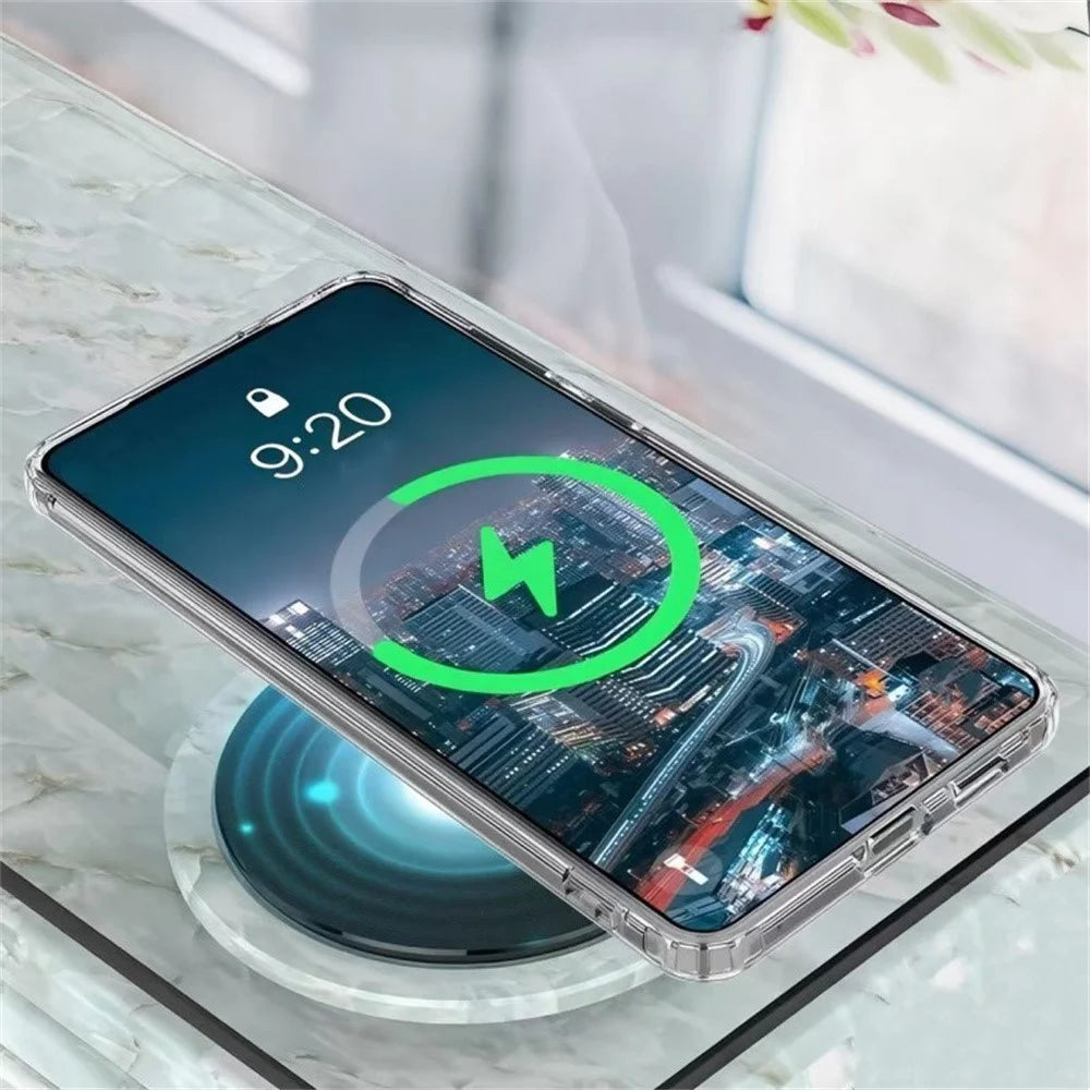 WANLONFENG LM2 Series For Samsung Galaxy S25 Edge Clear Magnetic Case Phone Cover (Big Lens Hole) - 3