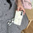 For iPhone 16 Case IMD Cute Cat Design TPU Phone Case with Wrist Strap - Yellow - 4