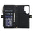 For Samsung Galaxy S25 Ultra Wallet Case Magnetic Detachable PU Leather Phone Cover with 2 Straps - Black - 3