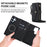 For Samsung Galaxy S25 Ultra Wallet Case Magnetic Detachable PU Leather Phone Cover with 2 Straps - Black - 7
