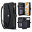 For Google Pixel 9 Pro XL Wallet Case Magnetic Detachable PU Leather Phone Cover with 2 Straps - Black - 1