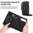For Google Pixel 9 Pro XL Wallet Case Magnetic Detachable PU Leather Phone Cover with 2 Straps - Black - 7