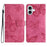 For iPhone 17 Case Butterfly Design Flip Wallet Leather Phone Cover Skin-Touch - Rose - 1