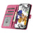 For iPhone 17 Case Butterfly Design Flip Wallet Leather Phone Cover Skin-Touch - Rose - 2