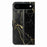 For iPhone Air Stand Case Marble Painted Folio Flip Leather Wallet Phone Cover - Black Gold Marble - 6