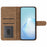 For iPhone Air Case Flip Leather Retro Phone Cover Lines Imprinted - Brown - 3
