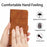 For iPhone Air Case Flip Leather Retro Phone Cover Lines Imprinted - Brown - 4