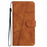 For iPhone Air Case Flip Leather Retro Phone Cover Lines Imprinted - Brown - 7