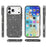 For iPhone 17 Pro Max Case Sparkly Powder Glitter Shiny Soft TPU + Hard PC Back Cover - Black - 7