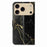 For iPhone 18 Pro / 17 Pro Stand Case Marble Painted Folio Flip Leather Wallet Phone Cover - Black Gold Marble - 6