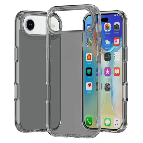 For iPhone Air Case PC + TPU Shockproof Clear Phone Cover - Transparent Grey - 1