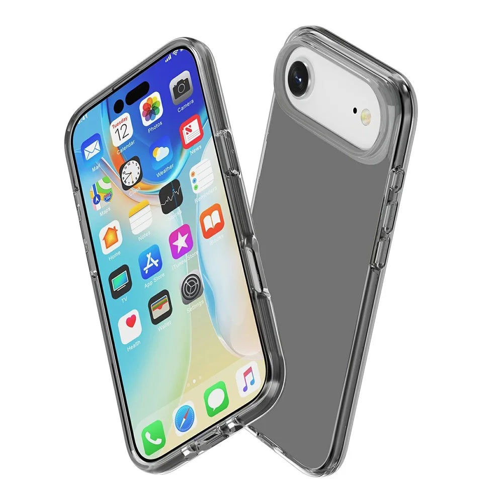 For iPhone Air Case PC + TPU Shockproof Clear Phone Cover - Transparent Grey - 3
