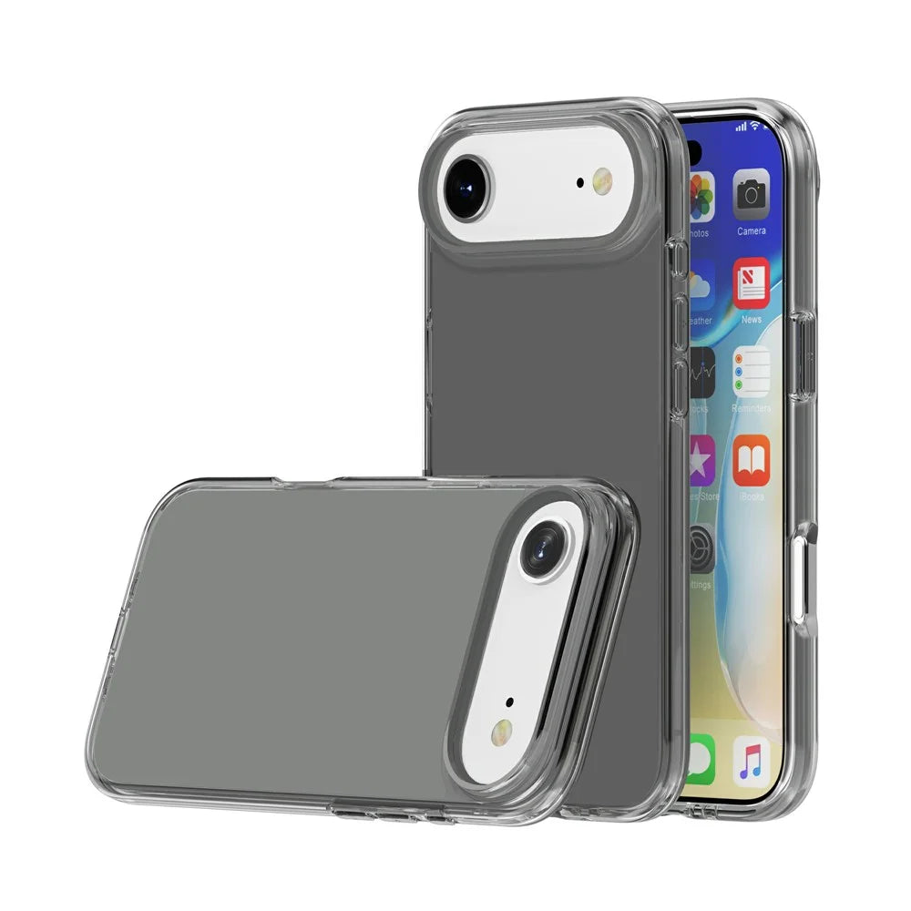 For iPhone Air Case PC + TPU Shockproof Clear Phone Cover - Transparent Grey - 5