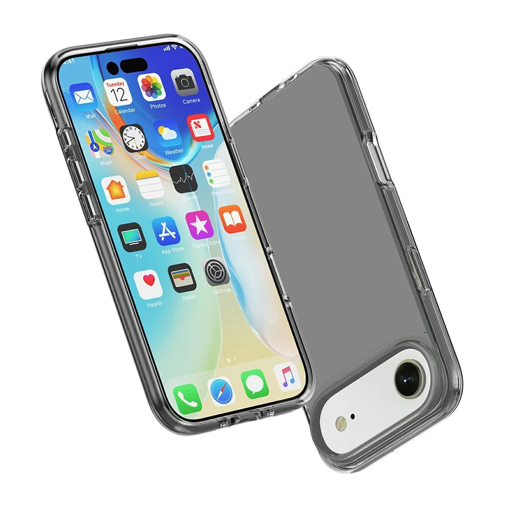 For iPhone Air Case PC + TPU Shockproof Clear Phone Cover - Transparent Grey - 6