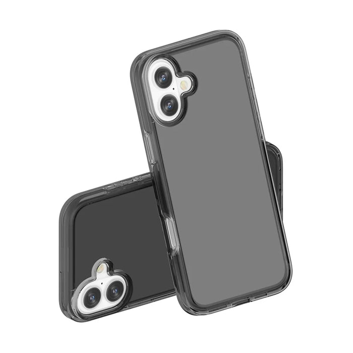 For iPhone 17 Case PC + TPU Shockproof Clear Phone Cover - Transparent Grey - 5