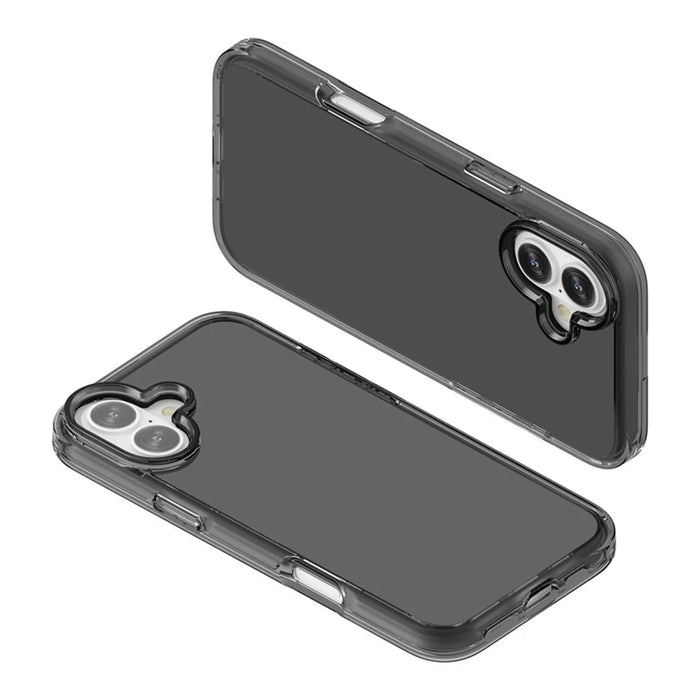For iPhone 17 Case PC + TPU Shockproof Clear Phone Cover - Transparent Grey - 6