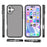 For iPhone 17 Case PC + TPU Shockproof Clear Phone Cover - Transparent Grey - 7