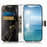 For iPhone 18 Pro Max / 17 Pro Max Stand Case Marble Painted Folio Flip Leather Wallet Phone Cover - Black Gold Marble - 2