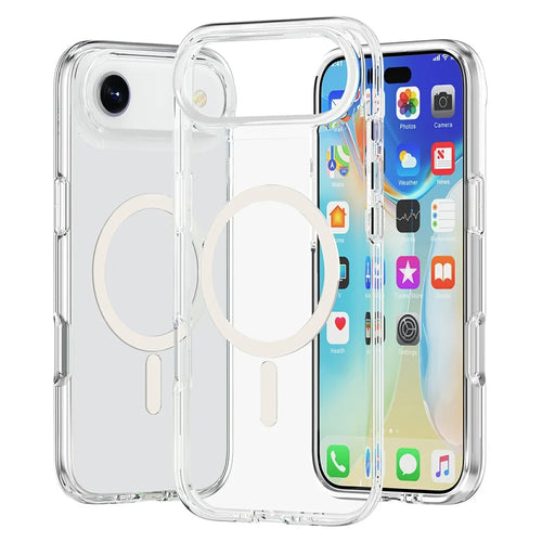 For iPhone Air Magnetic Case Compatible with MagSafe PC + TPU Clear Phone Cover - 1