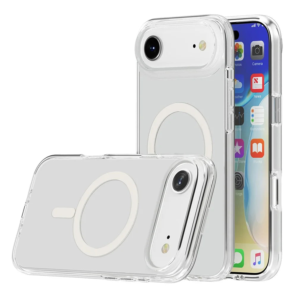 For iPhone Air Magnetic Case Compatible with MagSafe PC + TPU Clear Phone Cover - 2