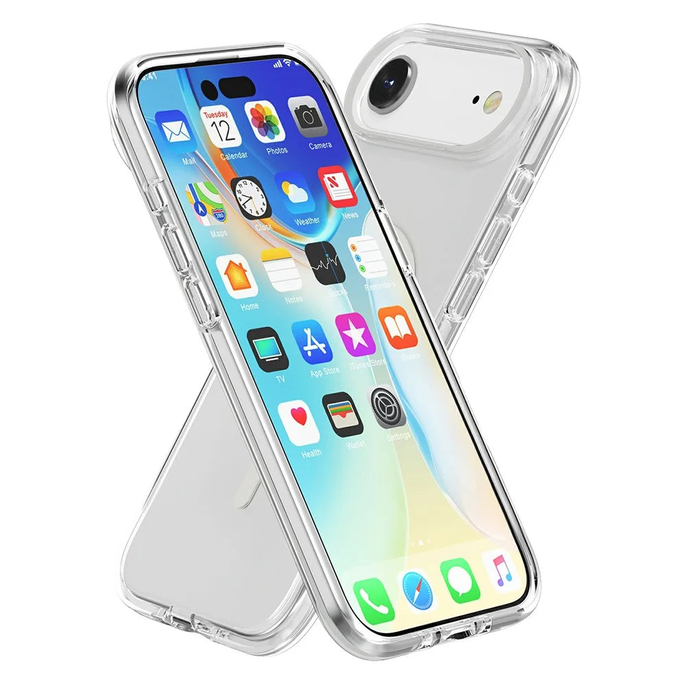 For iPhone Air Magnetic Case Compatible with MagSafe PC + TPU Clear Phone Cover - 3