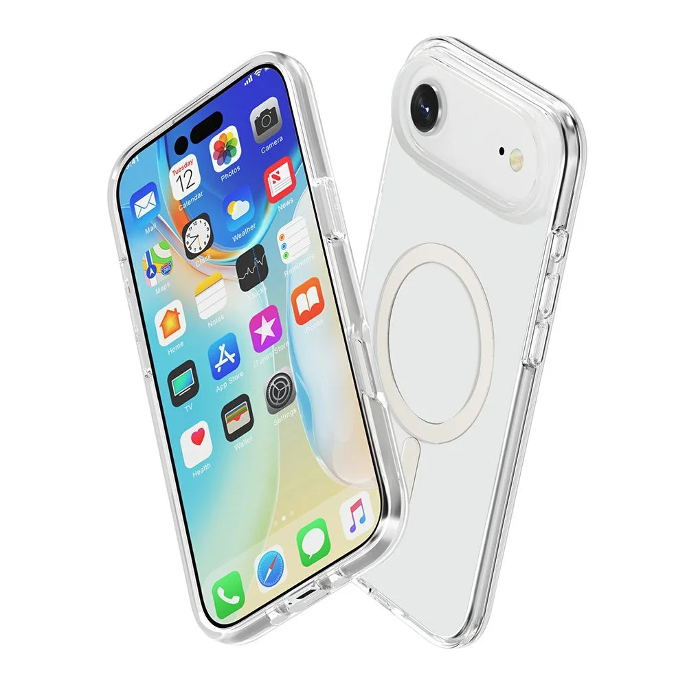 For iPhone Air Magnetic Case Compatible with MagSafe PC + TPU Clear Phone Cover - 4