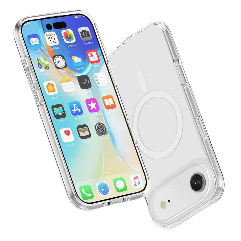 For iPhone Air Magnetic Case Compatible with MagSafe PC + TPU Clear Phone Cover - 5