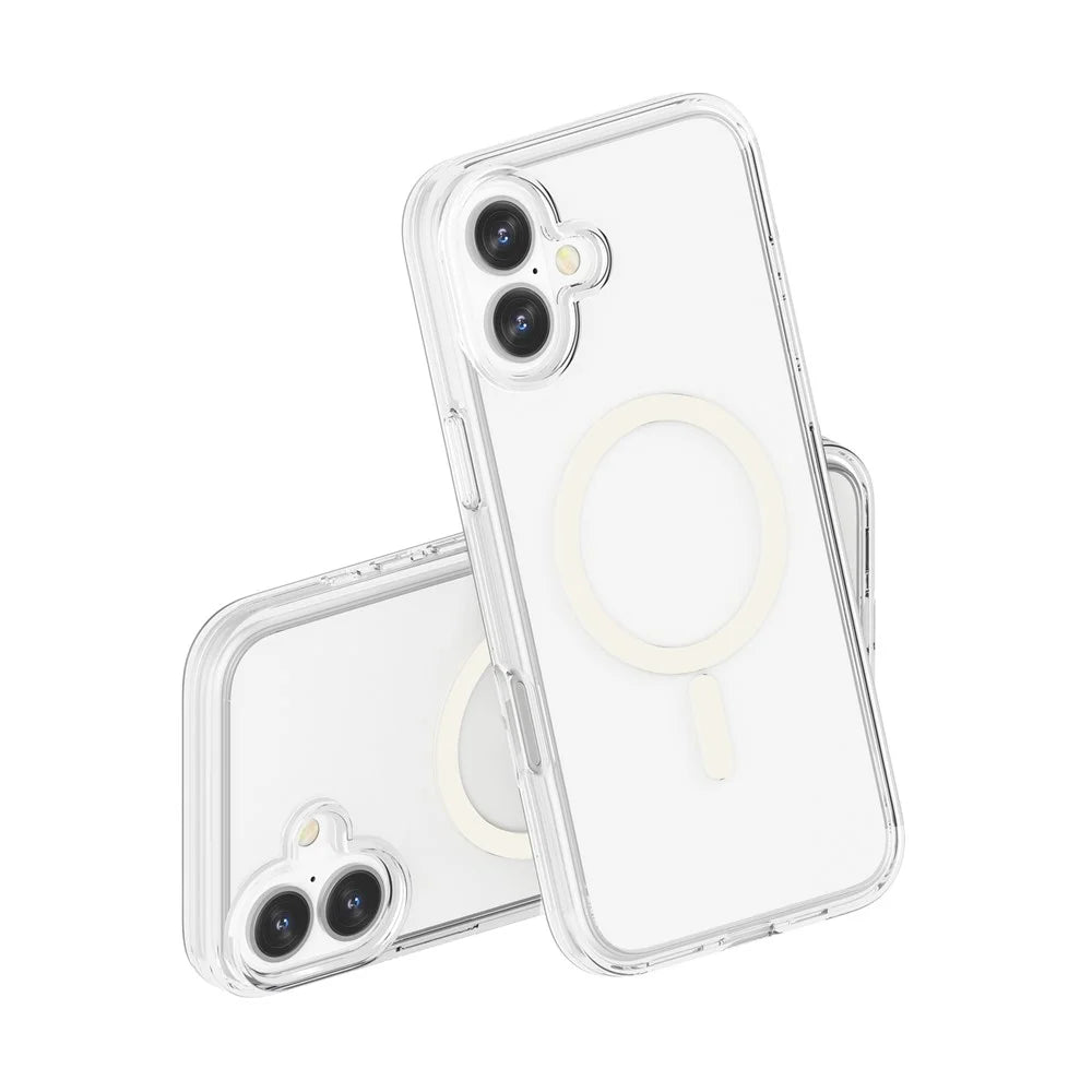 For iPhone 17 Magnetic Case Compatible with MagSafe PC + TPU Clear Phone Cover - 5