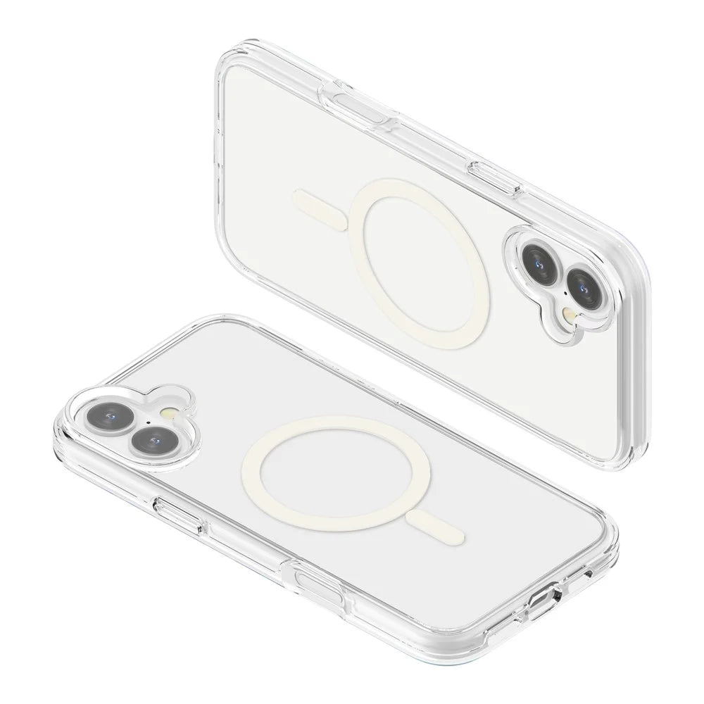 For iPhone 17 Magnetic Case Compatible with MagSafe PC + TPU Clear Phone Cover - 6