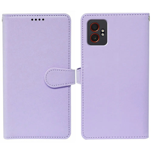 For Samsung Galaxy XCover7 Pro Case with 9 Card Slots PU Leather Stand Phone Cover - Purple - 1