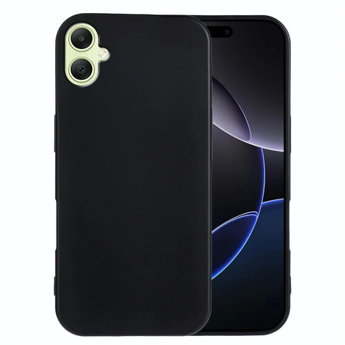 For Samsung Galaxy A08 5G / A08 4G / A07 4G / A06 4G / A06 5G TPU Case Soft Matte Anti-fingerprint Phone Back Cover - Black - 1