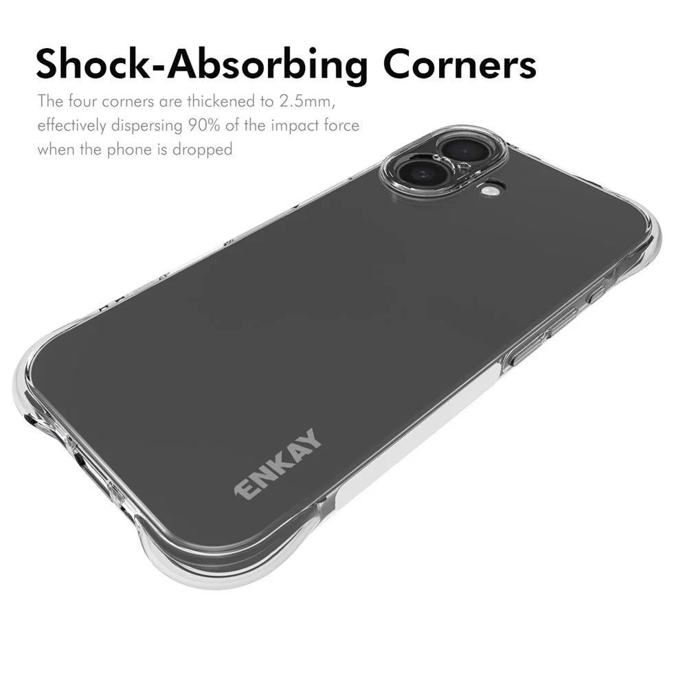 ENKAY HAT PRINCE For iPhone 17 Clear Phone Case   Shockproof Anti-slip TPU Cover - Transparent - 2