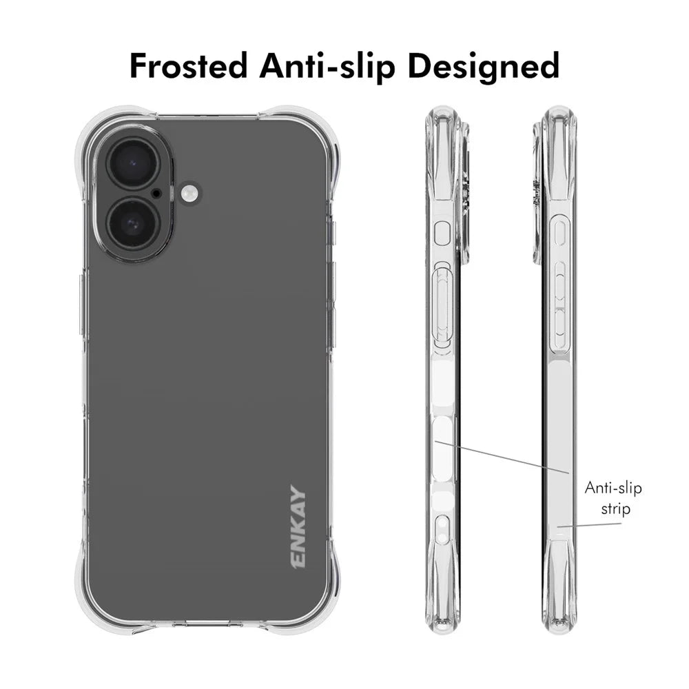 ENKAY HAT PRINCE For iPhone 17 Clear Phone Case   Shockproof Anti-slip TPU Cover - Transparent - 4