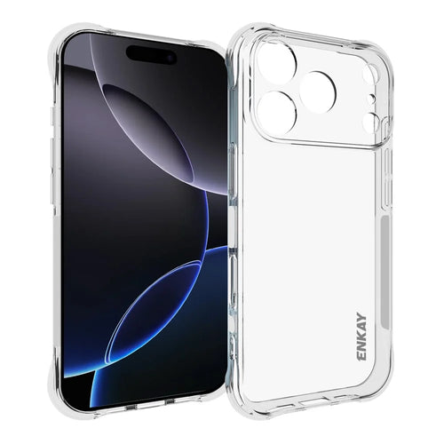 ENKAY HAT PRINCE For iPhone 17 Pro Clear Phone Case   Shockproof Anti-slip TPU Cover - Transparent - 1