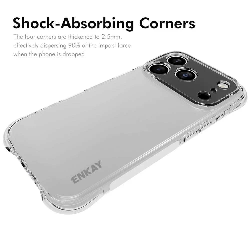 ENKAY HAT PRINCE For iPhone 17 Pro Clear Phone Case   Shockproof Anti-slip TPU Cover - Transparent - 2