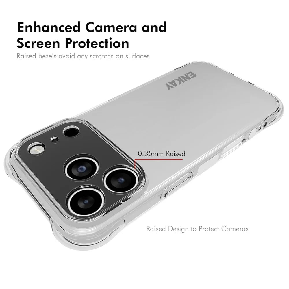 ENKAY HAT PRINCE For iPhone 17 Pro Clear Phone Case   Shockproof Anti-slip TPU Cover - Transparent - 3
