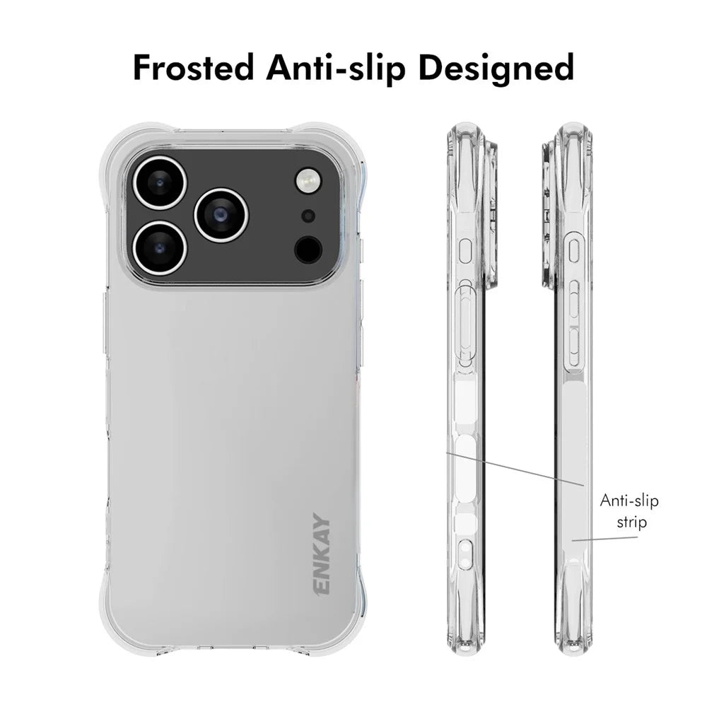 ENKAY HAT PRINCE For iPhone 17 Pro Max Clear Phone Case   Shockproof Anti-slip TPU Cover - Transparent - 4