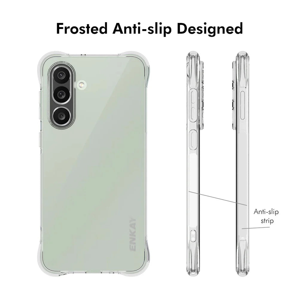 ENKAY HAT PRINCE For Samsung Galaxy M56 5G Clear Phone Case   Shockproof Anti-slip TPU Cover - Transparent - 4