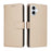 For iPhone 17 Case RFID Blocking 3 Card Slots PU Leather Phone Cover with Wrist Strap - Creamy White - 2