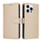 For iPhone 16 Pro Max Case RFID Blocking 3 Card Slots PU Leather Phone Cover with Wrist Strap - Creamy White - 2