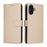 For iPhone 16 Plus Case RFID Blocking 3 Card Slots PU Leather Phone Cover with Wrist Strap - Creamy White - 2