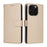 For iPhone 16 Pro Case RFID Blocking 3 Card Slots PU Leather Phone Cover with Wrist Strap - Creamy White - 2