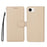 For iPhone 17e / 16e Case RFID Blocking 3 Card Slots PU Leather Phone Cover with Wrist Strap - Creamy White - 1