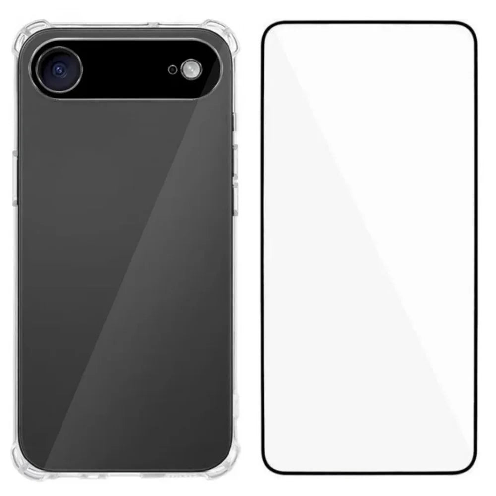 WANLONFENG For iPhone Air TPU Case  WL3 Series 1.5mm Phone Cover with Tempered Glass Film - Transparent - 1