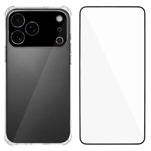 WANLONFENG For iPhone 17 Pro TPU Case  WL3 Series 1.5mm Phone Cover with Tempered Glass Film - Transparent - 1