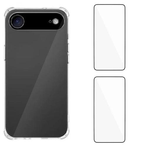 WANLONFENG For iPhone Air TPU Case  WL3 Series 1.5mm Phone Cover with 2Pcs Tempered Glass Films - Transparent - 1